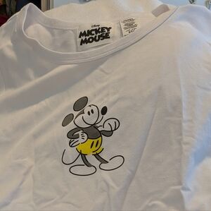 Disney White Tank Top with Black and Yellow Mickey Graphic